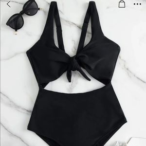 Black cut out Bathing Suit
